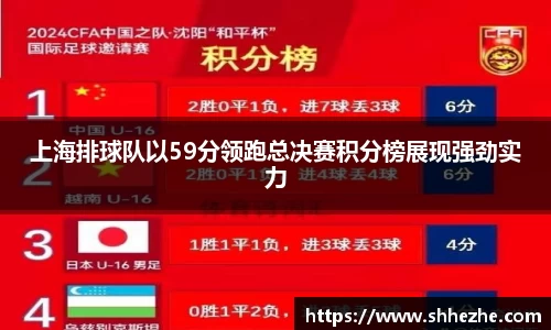 上海排球队以59分领跑总决赛积分榜展现强劲实力